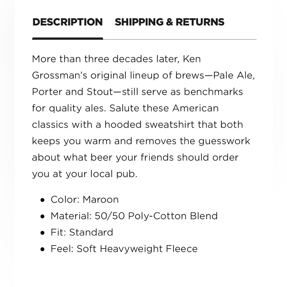 Sierra Nevada Pale Ale Porter Stout Hoodie - Picture 6 of 6